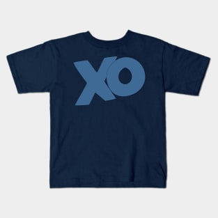 XO hugs and kisses cartoon text art Kids T-Shirt